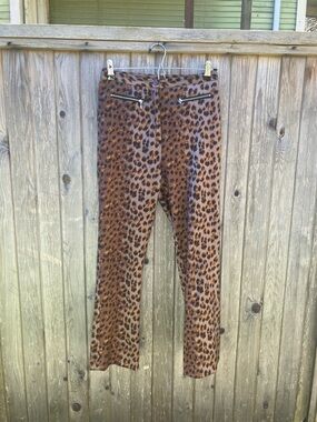 Metallic cheetah pants